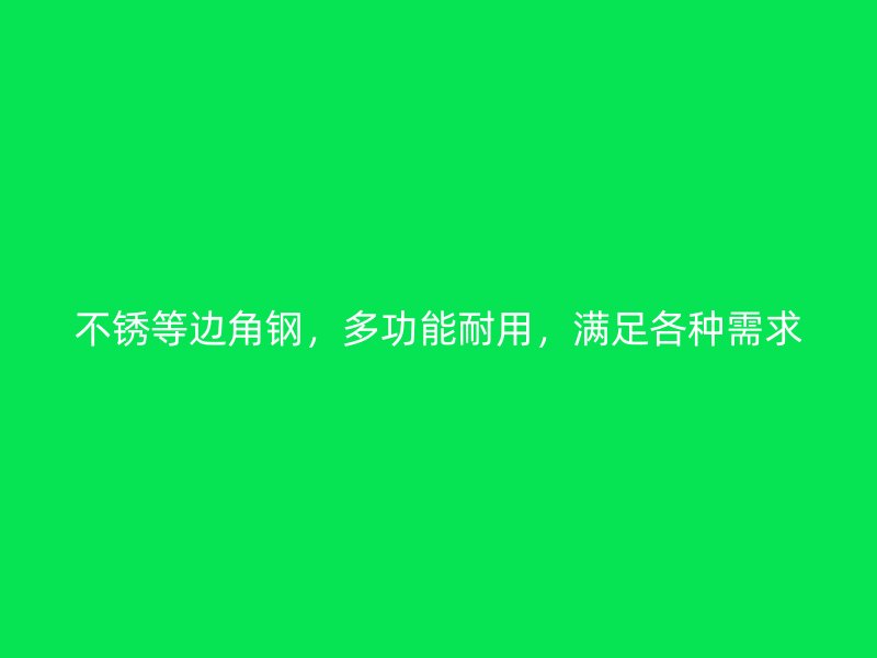 不銹等邊角鋼，多功能耐用，滿足各種需求