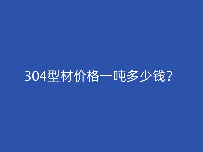 304型材價格一噸多少錢？