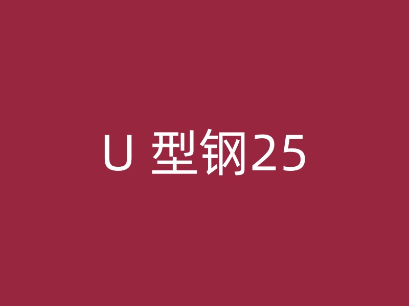 U 型鋼25